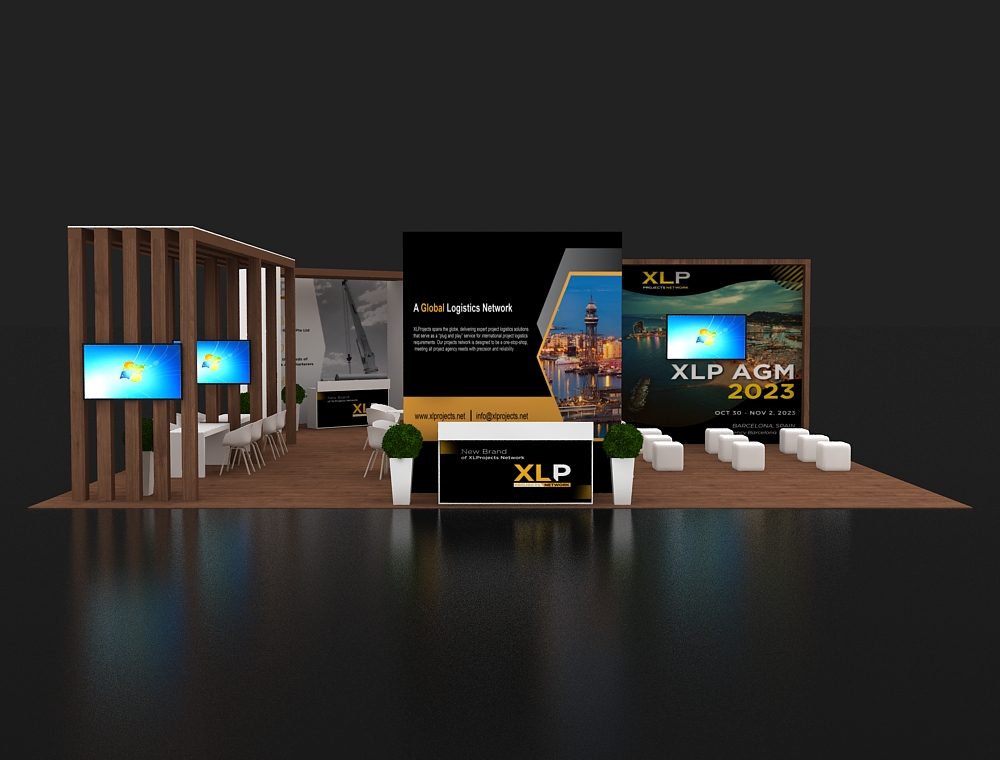 Modern 40x50 trade show booth design
