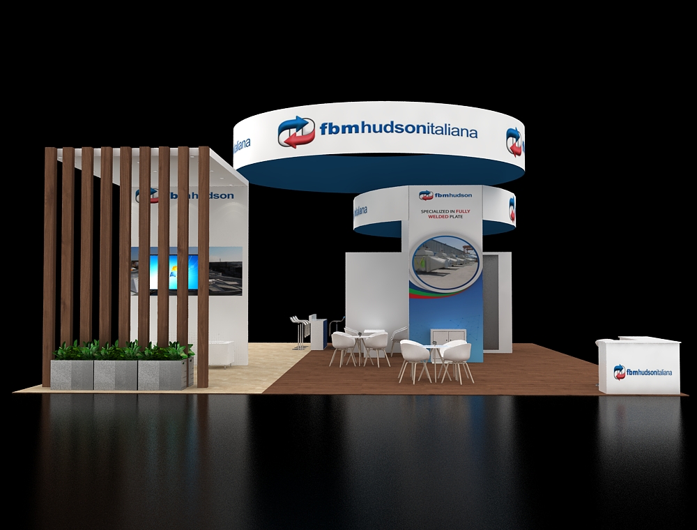 Spacious 40x50 booth with product showcases