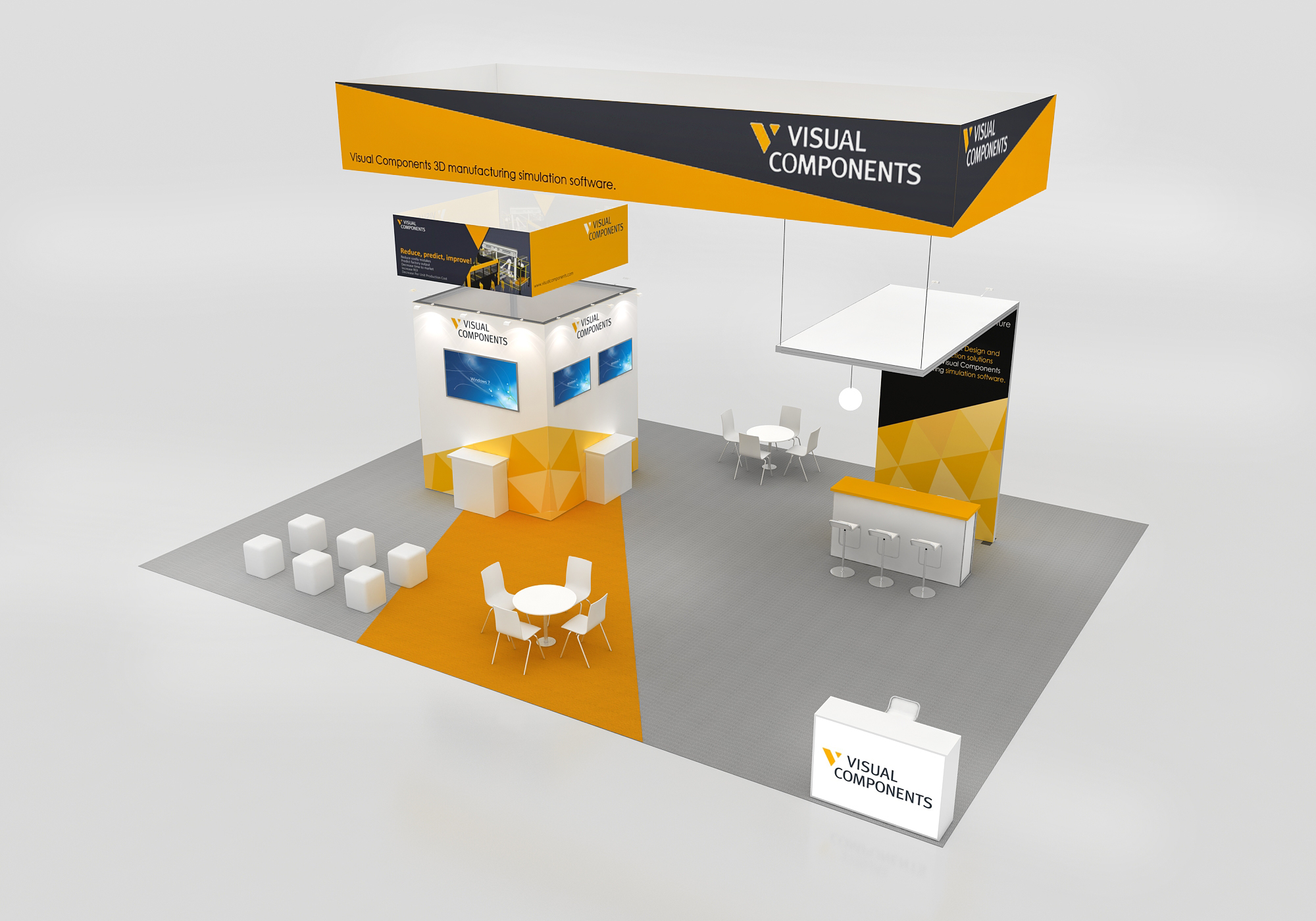 30×40 Trade Show Booth Rental | 30×40 exhibit booth | Triumfo Inc