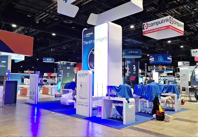 20x20 Trade Show Booth at AAO 2024 in Chicago for OPTOPOL