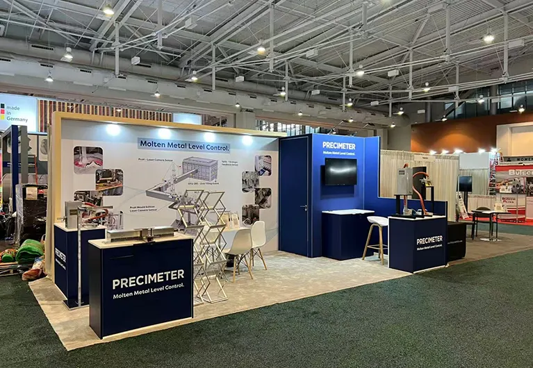 Precimeter 10x20 trade show booth at Aluminum 2025 exhibition
