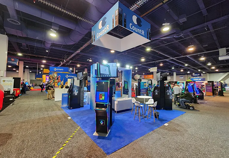 20x20 Trade Show Exhibit at Amusement Expo 2025 in Las Vegas for CountR