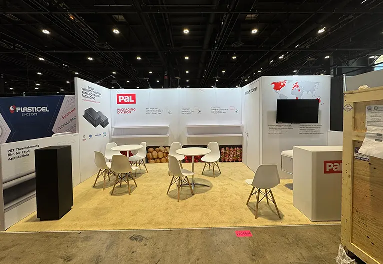 20x20 Exhibit Rental for PAL Packing Devision at Pack Expo 2024 in Chicago