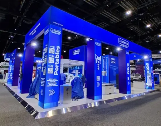 High quality custom trade show booth design and build by Triumfo Inc.