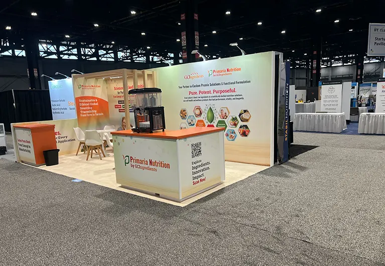 Primaria Nutrition 10x20 trade show booth at IFT First 2024
