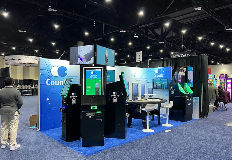 CountR 10x20 custom trade show booth at Indian Gaming Expo 2025