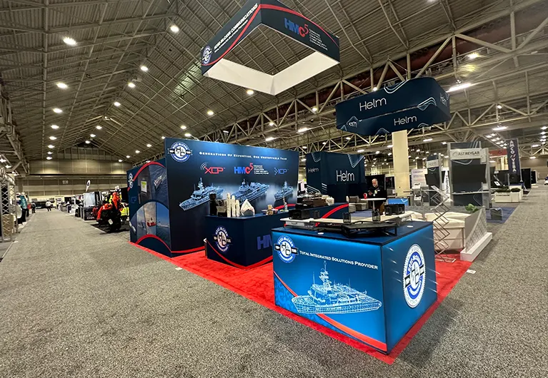 40x50 Trade Show Booth at International Work Boat Show 2025 in New Orleans for Helm