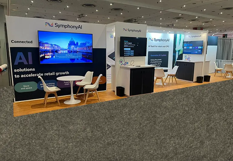 10x30 Trade Show Booth Rental in NYC at NRF 2025 for SymphonyAI