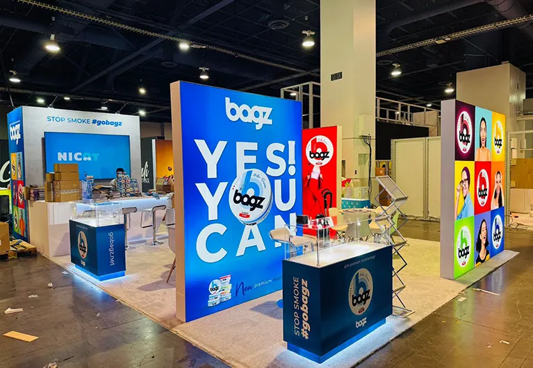 Trade Show Booth Rental at Total Product Expo 2024 for BAGZ in San Diego