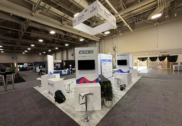 20x20 custom booth rental for Actus at NAB Show 2025 in New York